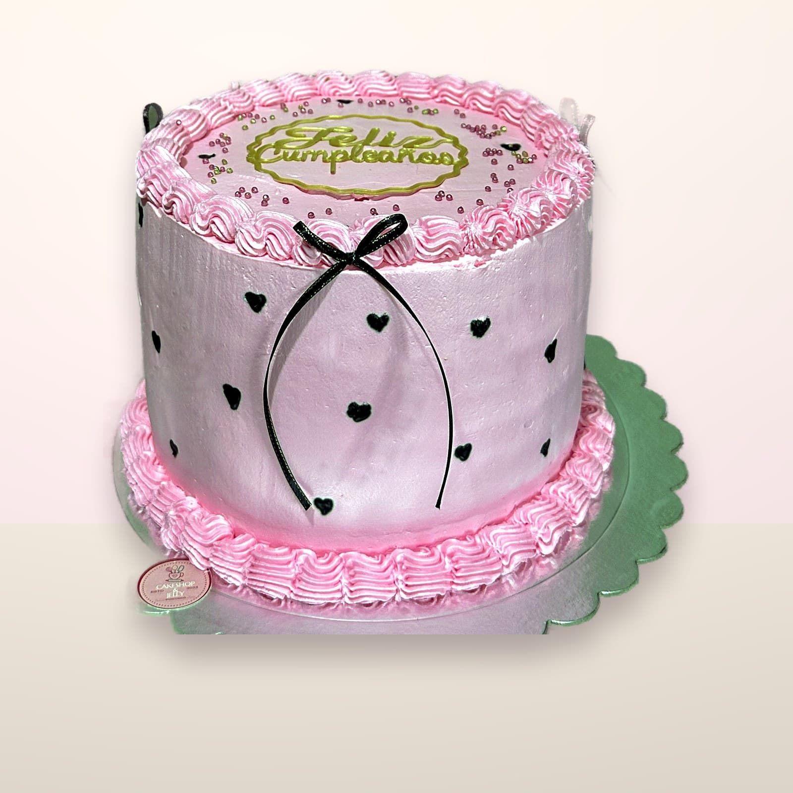 Torta decorada Rosa Elegante con Moño