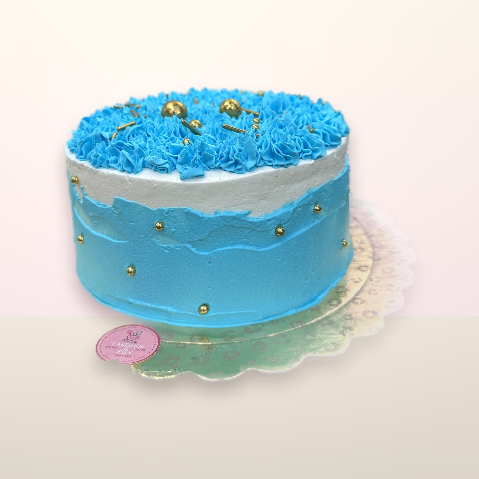 Torta decorada Celeste Sencilla