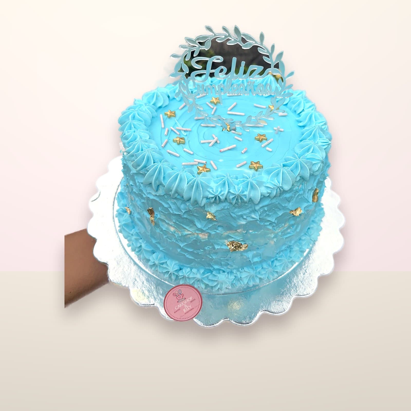 Torta infantil Celeste con Corona