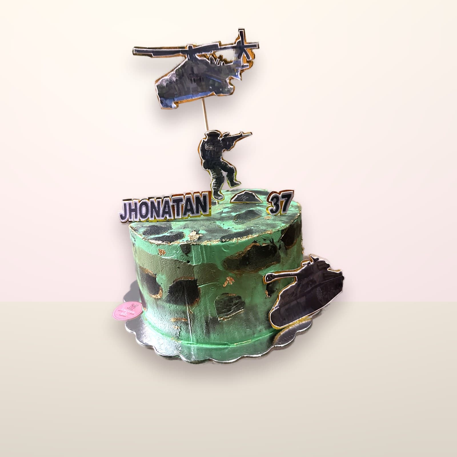 Torta temática Tanque Militar