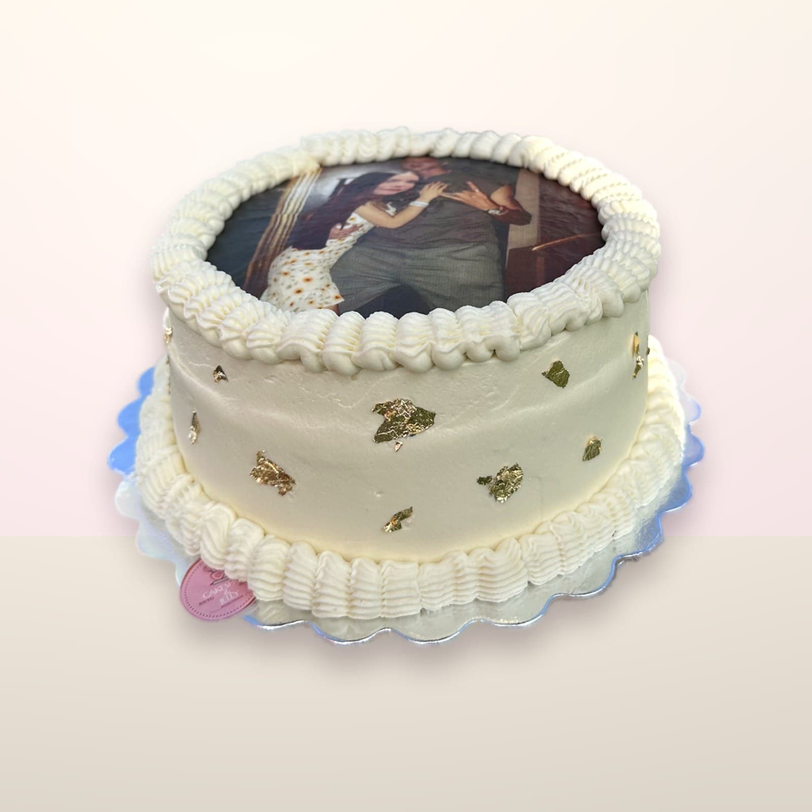 Torta decorada Beige con Detalles