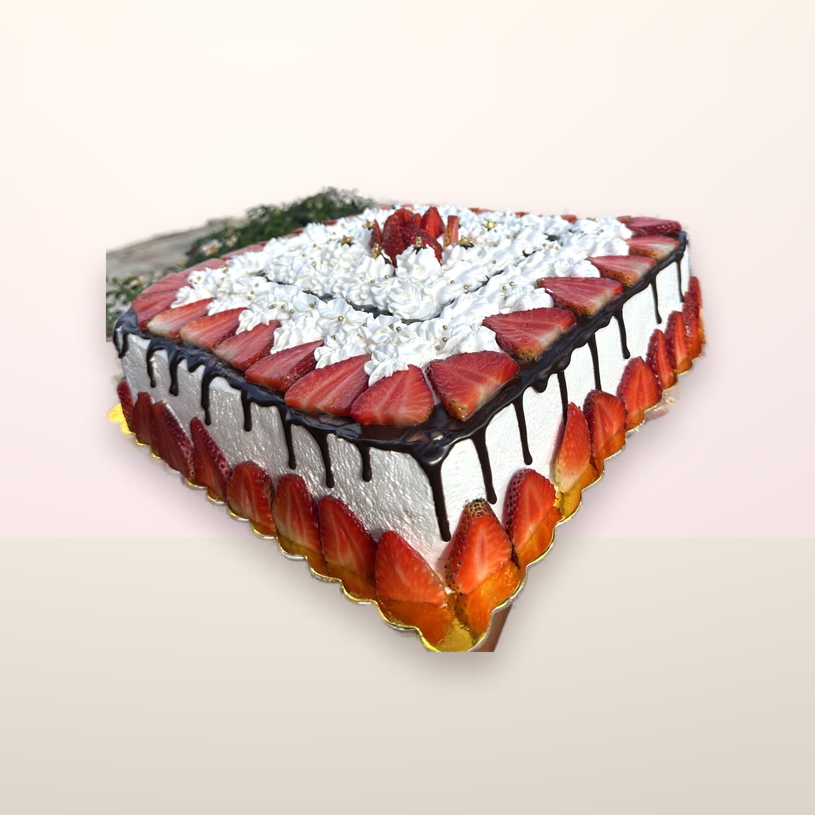 Torta cuadrada Cuadrada con Frutos Rojos